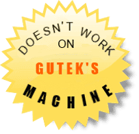 Doesn't work on Gutek's machine