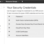 AWS – Security credentials